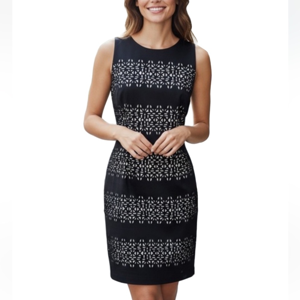 New White House Black Market Women’s Sleeveless Textured Cutout Dress